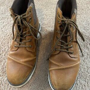Men' Brown Boots Lace Up Size 10.5M Genuine Leather